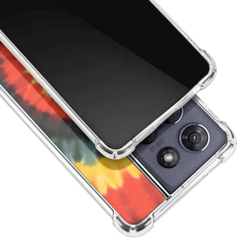 Liquid Blue Tie Dye - Rasta Spiral Moto G Power 5G (2025) Clear Case